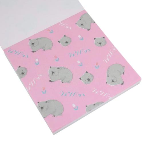 アニマル百貨店 メモ帳 メモパッド スクエア ウォンバット どうぶつ 伝言 事務用品 グッズ メール便可