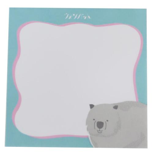 アニマル百貨店 メモ帳 メモパッド スクエア ウォンバット どうぶつ 伝言 事務用品 グッズ メール便可