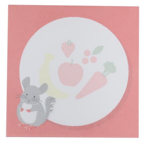 アニマル百貨店 メモ帳 メモパッド スクエア チンチラ どうぶつ 伝言 事務用品 グッズ メール便可