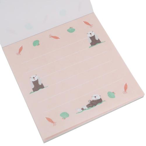 アニマル百貨店 メモ帳 メモパッド スクエア ラッコ どうぶつ 伝言 事務用品 グッズ メール便可