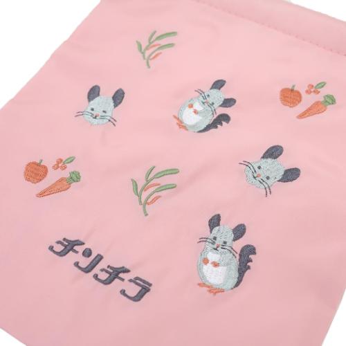アニマル百貨店 巾着袋 刺繍巾着 チンチラ どうぶつ 小物入れ グッズ メール便可