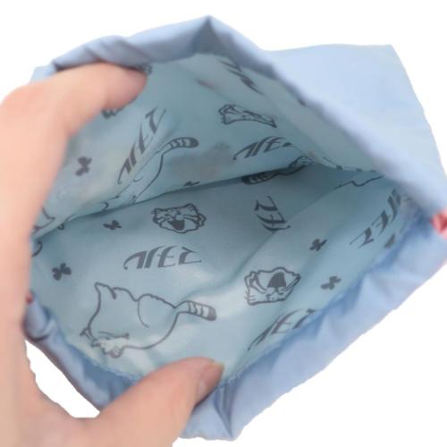 アニマル百貨店 巾着袋 刺繍巾着 マヌルネコ どうぶつ 小物入れ グッズ メール便可