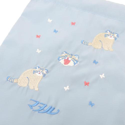 アニマル百貨店 巾着袋 刺繍巾着 マヌルネコ どうぶつ 小物入れ グッズ メール便可