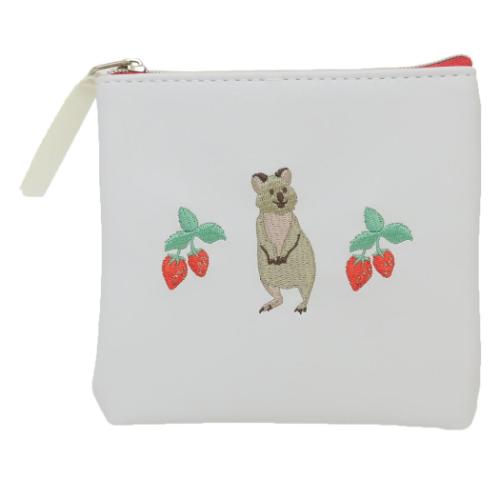 アニマル百貨店 ミニポーチ ミニフラットポーチ クオッカワラビー どうぶつ かわいい グッズ メール便可