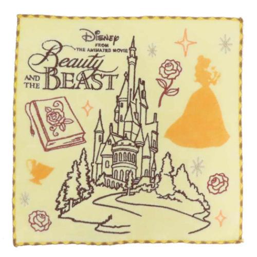 美女と野獣 ミニタオル シャーリングハンカチタオル ローズキャッスル ディズニープリンセス キャラクター グッズ メール便可