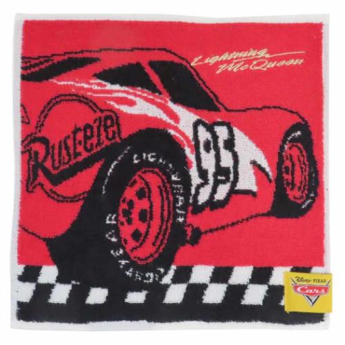 カーズ ミニタオル ジャガードハンカチタオル チェッカーレッド ディズニー キャラクター グッズ メール便可