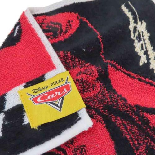 カーズ ミニタオル ジャガードハンカチタオル チェッカーレッド ディズニー キャラクター グッズ メール便可