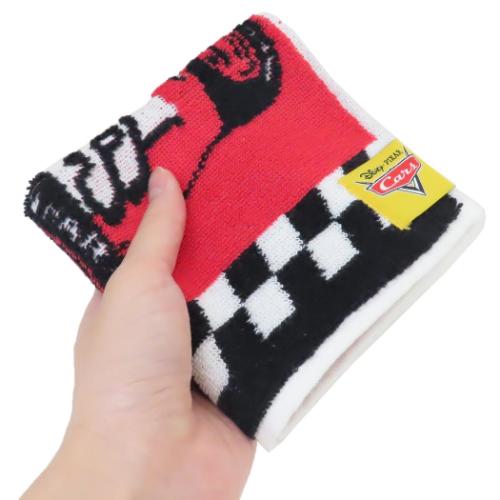 カーズ ミニタオル ジャガードハンカチタオル チェッカーレッド ディズニー キャラクター グッズ メール便可