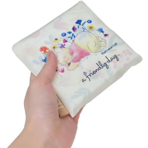 くまのプーさん ショッピングバッグ エコバッグ ハピネスフラワーデイ ディズニー キャラクター グッズ メール便可