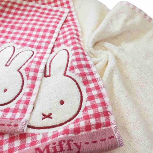 ミッフィー フェイスタオル ジャガードロングタオル ブライトスプリング ディックブルーナ 絵本キャラクター グッズ メール便可