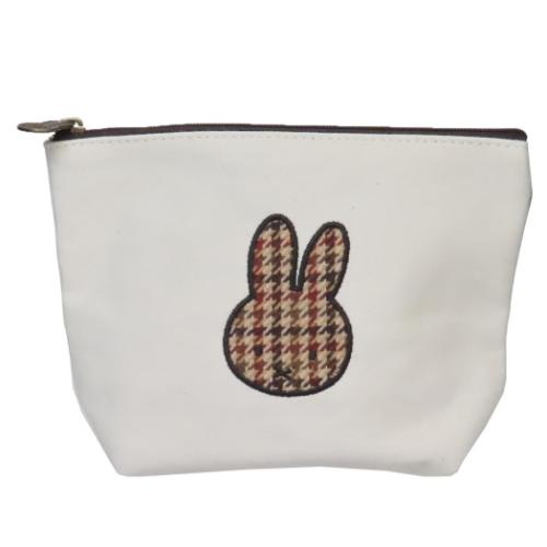 ミッフィー コスメポーチ 舟型ポーチ クラシックチェック ディックブルーナ 絵本キャラクター グッズ メール便可