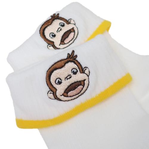 おさるのジョージ 女性用靴下 Gソックス フェイス 絵本キャラクター グッズ メール便可