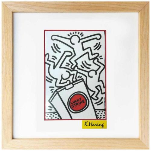 キースヘリング アートフレーム Keith Haring Lucky Strike ギフト インテリア 取寄品