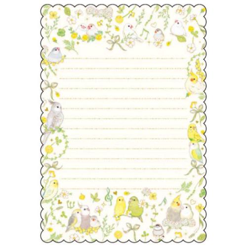 たけいみき 手紙セット レターセット ナチュラルバード アニマル ガーリーイラスト グッズ メール便可