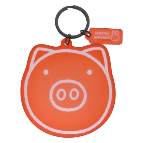 ミッフィー キーリング アクリル染色キーホルダー MIFFY and ANIMALS ぶた ディックブルーナ 絵本キャラクター グッズ メール便可