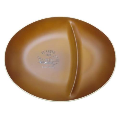 スヌーピー 深皿 オーバルプレート仕切り付き PANCAKE ピーナッツ キャラクター グッズ