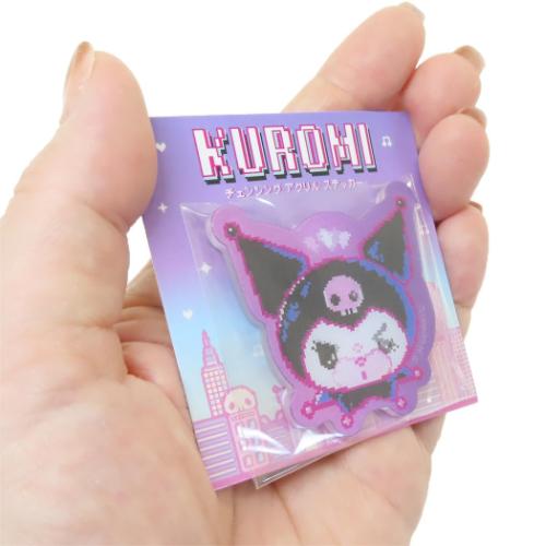クロミ キャラクターステッカー チェンジングアクリルステッカー フェイス サンリオ キャラクター グッズ メール便可