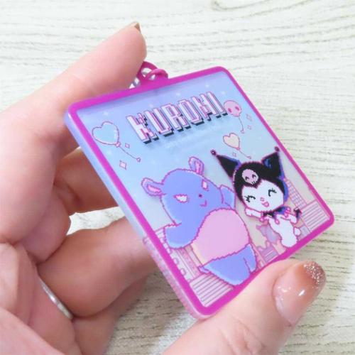 クロミ キーリング レイヤーアクリルキーホルダー クロミ＆バク サンリオ キャラクター グッズ メール便可