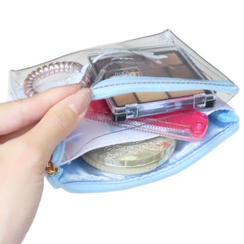 シナモロール コスメポーチ クリアミニWポーチ サンリオ キャラクター グッズ