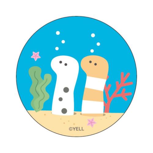 つぶらな瞳の仲間達 カンバッジ まじかる百貨店缶バッジ チンアナゴ かわいい グッズ メール便可