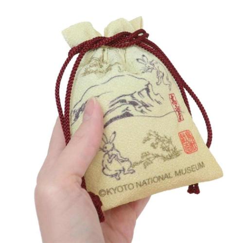 鳥獣戯画Xトラりん ミニ巾着袋 豆巾着 GO キャラクター グッズ