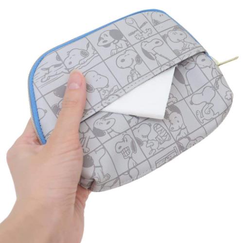 スヌーピー ミニポーチ ティッシュポーチ ブロックパターン ピーナッツ キャラクター グッズ