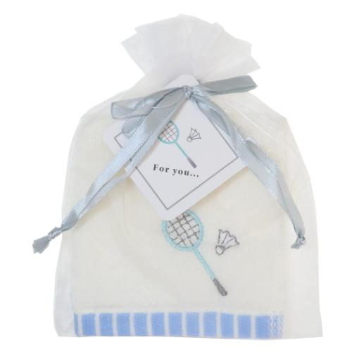 部活シリーズ ハンドタオル プチタオル IN 巾着 バドミントン 学生 運動部 グッズ メール便可