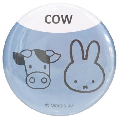 ミッフィー 缶バッジ カンバッジ MIFFY ＆ ANIMALS COW ディックブルーナ 絵本キャラクター グッズ メール便可