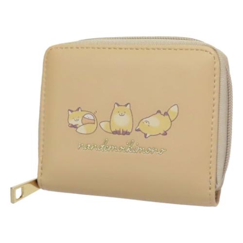 なんでもいきもの 二つ折り財布 折りたたみ財布 だめきつね キャラクター グッズ