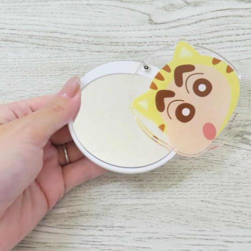 クレヨンしんちゃん 手鏡 スライドミラーL ネコしんちゃん アニメキャラクター グッズ メール便可
