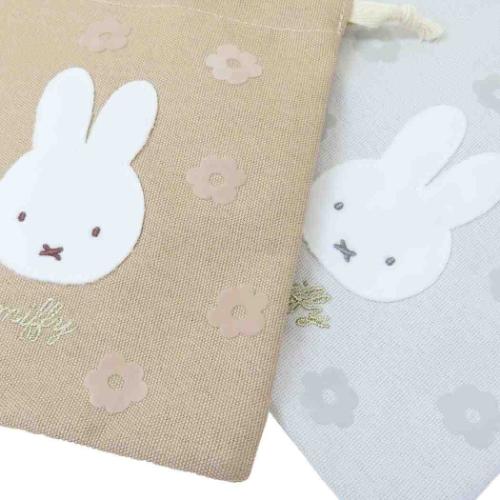 ミッフィー 巾着袋 きんちゃくポーチ チェリーフルールシリーズ ディックブルーナ 絵本キャラクター グッズ メール便可