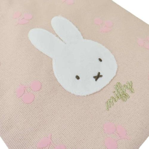 ミッフィー 巾着袋 きんちゃくポーチ チェリーフルールシリーズ PK ディックブルーナ 絵本キャラクター グッズ メール便可