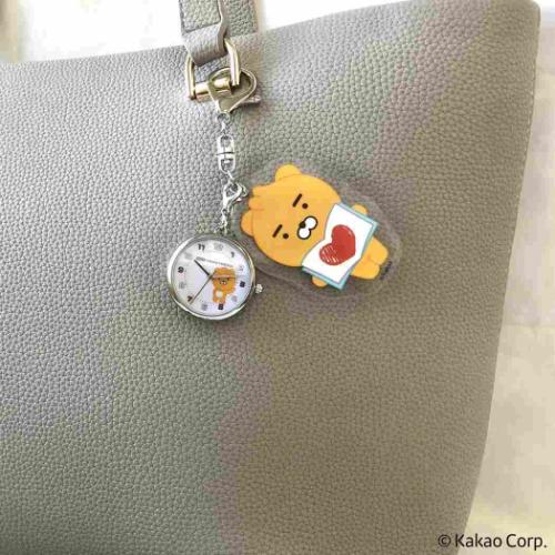 カカオフレンズ キーホルダー時計 アクリルKCウォッチY HEART KAKAO FRIENDS キャラクター グッズ メール便可