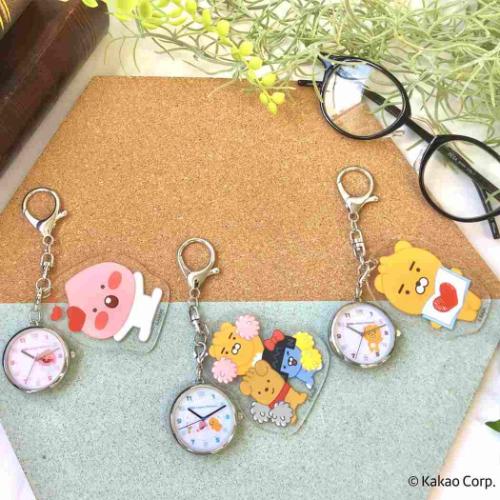 カカオフレンズ キーホルダー時計 アクリルKCウォッチY BOOK KAKAO FRIENDS キャラクター グッズ メール便可