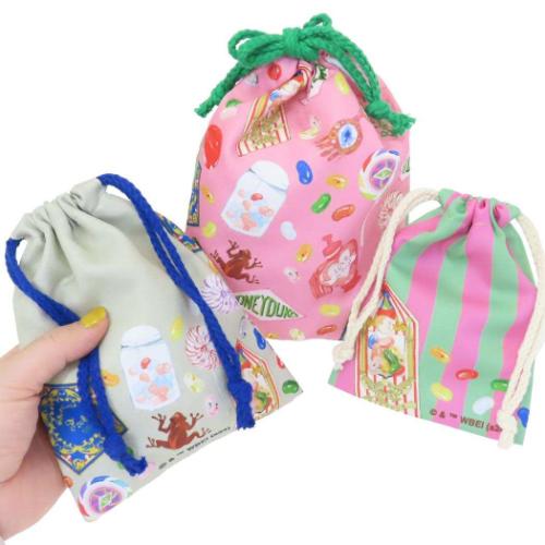 ハリーポッター 巾着袋 3P巾着 ハニーデュークス ワーナーブラザース 映画キャラクター グッズ メール便可