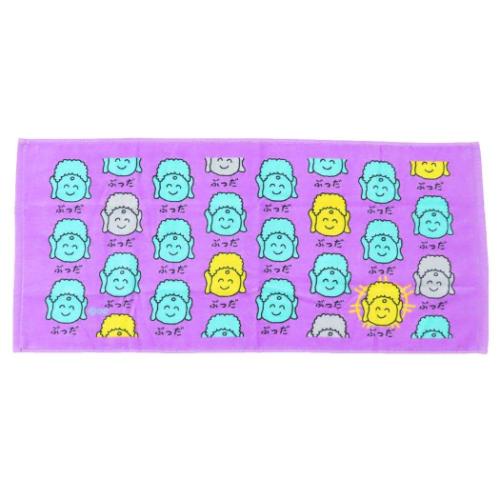 おえかきさん フェイスタオル TOWEL ロングタオル ぶっださん 面白雑貨 グッズ メール便可