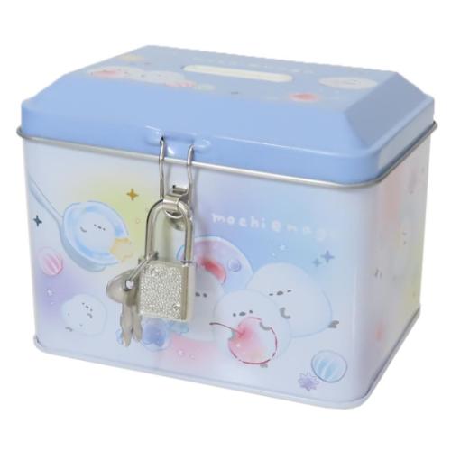 貯金箱 カギ付き缶バンク もちえなが かわいい グッズ