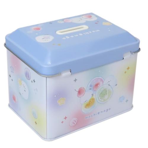 貯金箱 カギ付き缶バンク もちえなが かわいい グッズ