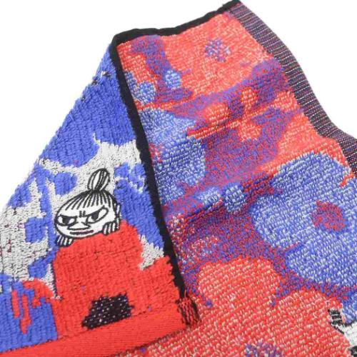 ムーミン ミニタオル ジャガードハンカチタオル オーガニックコットン クッキア 北欧 キャラクター グッズ メール便可