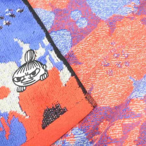 ムーミン フェイスタオル ジャガードロングタオル オーガニックコットン クッキア 北欧 キャラクター グッズ メール便可