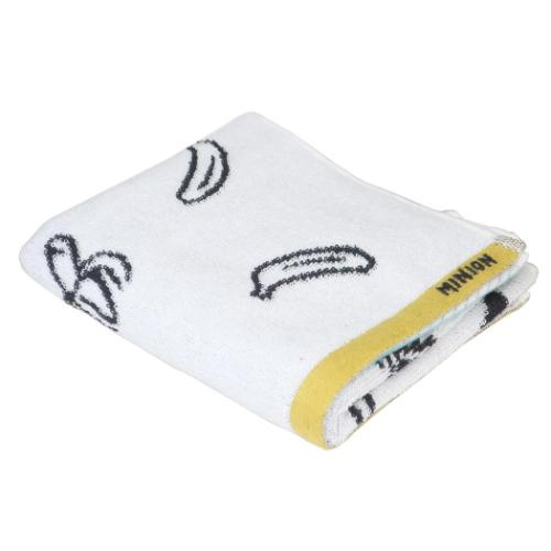 ミニオンズ フェイスタオル ジャガードロングタオル コーヒーバナナ ユニバーサル映画 キャラクター グッズ メール便可