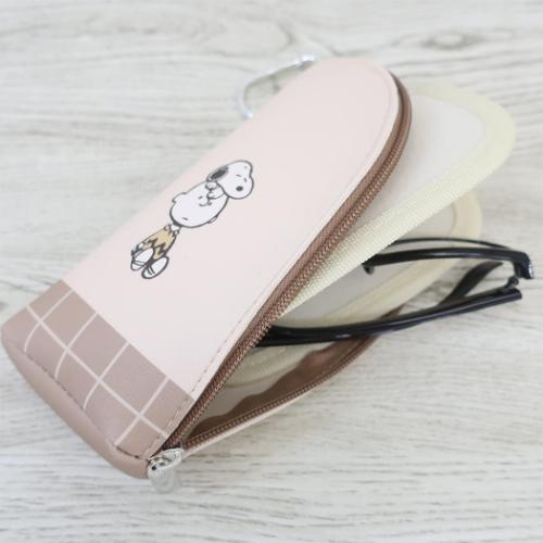 スヌーピー 眼鏡ケース カラビナ付メガネケース ABOUT PEAN ピーナッツ キャラクター グッズ