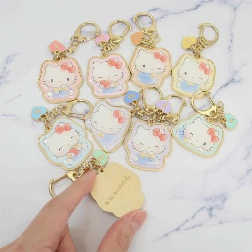ハローキティ キーリング イニシャルキーホルダー H サンリオ キャラクター グッズ メール便可