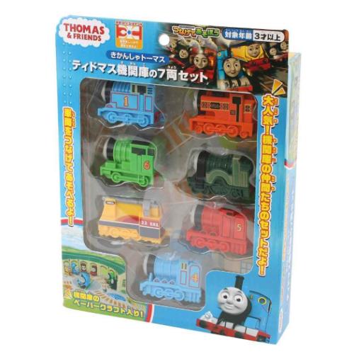 きかんしゃトーマス おもちゃ ティドマス機関庫の7両セット キャラクター グッズ
