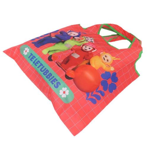 テレタビーズ エコバッグ 折りたたみ ショッピングバッグ チェック キャラクター グッズ メール便可