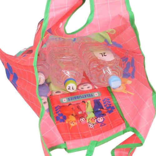 テレタビーズ エコバッグ 折りたたみ ショッピングバッグ チェック キャラクター グッズ メール便可