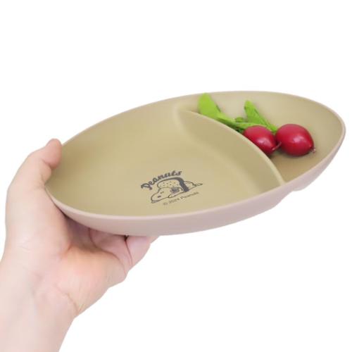 スヌーピー 中皿 オーバルプレート仕切り付き パンとスヌーピー ピーナッツ キャラクター グッズ