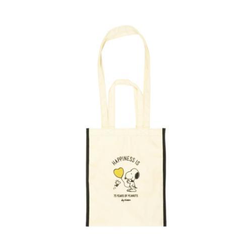 スヌーピー トートバッグ 2WAY刺繍ショッピングバッグ PN75周年 B ピーナッツ キャラクター グッズ メール便可