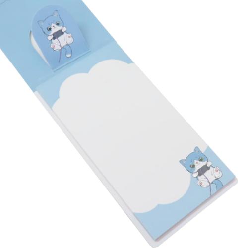 いわさきゆうし 付箋 立つふせん 夜更かししてゲームするネコ フリースペース ねこ かわいい グッズ メール便可