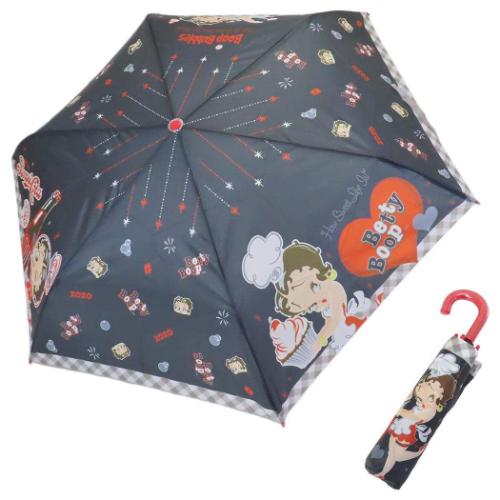 ベティブープ 折りたたみ傘 折り畳み傘 グレーライン BETTY BOOP キャラクター グッズ